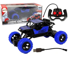 Nuotoliniu būdu valdomas automobilis Lean Toys 1:18, mėlynas