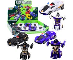 Lean Toys Žaislinis automobilis-robotas 2in1 policijos sportinis