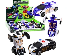Lean Toys Žaislinis automobilis-robotas 2in1 policijos sportinis