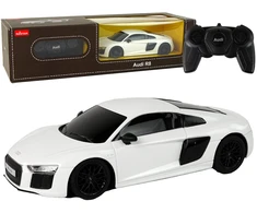 Rastar Radijo bangomis valdomas automobilis Audi R8 1:24, baltas