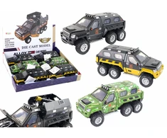 Žaislinis karinis automobilis su patranka viduje Lean Toys, 18x7x9,5 cm, 1 vnt