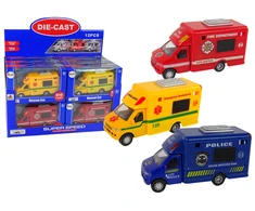Lean Toys Žaislinis gelbėjimo automobilis