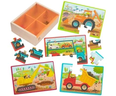 B Toys B Žaislai - B Dėlionės Statybinės Transporto Priemonės (702205)