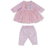 Zapf Baby Rožinė kūdikio gimimui suknelė su 36 cm rankovėmis