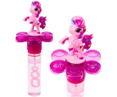 Lean Toys Muilo burbulai su vienaragiu, sukinėjasi gėlė, LED šviesa, 20 cm