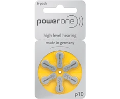Bateria Ausinių POWER ONE VARTA PR70/10 baterijos, 6 vnt./bl