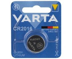 Bateria VARTA CR2016 baterijos, 1 vnt./blisterinėje pakuotėje.