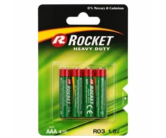 Baterie 10x4 Szt Rocket Cynkowo-Węglowa Paluszki AAA R03 1,5V Rinkinys Baterii