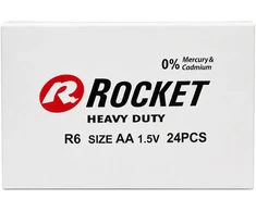 Baterie 6x4 Szt Rocket Cynkowo-Węglowa Paluszki AA R6 1,5V Rinkinys Baterii