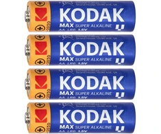 Baterie „Kodak MAX Alkaline AA LR6“ baterijos, 4 vnt.