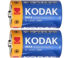 Baterie Kodak MAX šarminės KD-2 LR20 baterijos, 2 vnt.