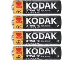 Baterie „Kodak XTRALIFE“ šarminės AA LR6 baterijos, 4 vnt. folijos