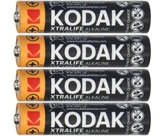 Baterie „Kodak XTRALIFE“ šarminės AAA LR03 baterijos, 4 vnt. folijos