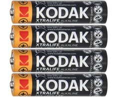 Baterie „Kodak XTRALIFE“ šarminės AAA LR03 baterijos, 4 vnt. folijos