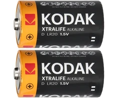 Baterie Kodak XTRALIFE šarminės KD-2 LR20 baterijos, 2 vnt.
