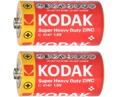Baterie „Kodak ZINC Super Heavy Duty C LR14“ baterijos, 2 vnt. folijos