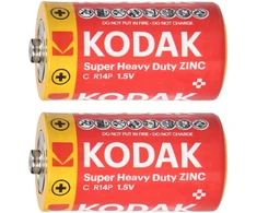 Baterie „Kodak ZINC Super Heavy Duty C LR14“ baterijos, 2 vnt.