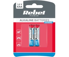 Baterie REBEL EXTREME LR03 šarminės baterijos, 2 vnt./dėžutėje