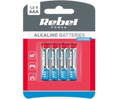 Baterie REBEL EXTREME LR03 šarminės baterijos, 4 vnt./bl.