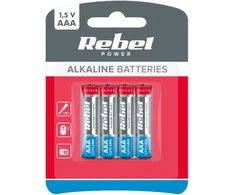 Baterie REBEL LR03 šarminės baterijos, 4 vnt./dėžutėje.