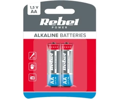 Baterie REBEL LR6 šarminės baterijos, 2 vnt./dėžutėje.