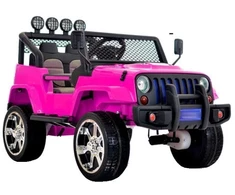 Lean Cars Dvivietis vaikiškas elektromobilis Jeep, rožinis