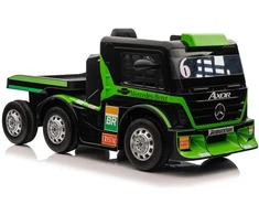 Lean Cars Vienvietis elektromobilis su priekaba Mercedes-Benz Axor XMX622, žalias