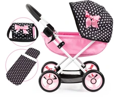 Bayer Design Bayer - Lėlių vežimėlis Cosy - Juodas/Rožinis (12760AA)