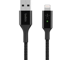 „Belkin“ išmanusis LED USB-A į „Lightning“ laidas, juodas