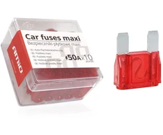 Automobilinių saugiklių dėžutė „Maxi“, 10 vnt., 50A, amio-02327