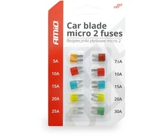 „Micro 2“ automobilio saugiklių rinkinys (10 vnt.) amio-02331