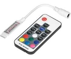 Orno Bezprzewodowy Belaidis RGB LED juostos valdiklis su nuotolinio valdymo pultu, 17 mygtukų, 12V, 6A, 72W