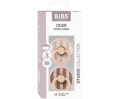 Bibs SEILINTUKAI - Čiulptukai Studio Colour 2 vnt. latekso - Rausvos spalvos mišinys - 1 dydis