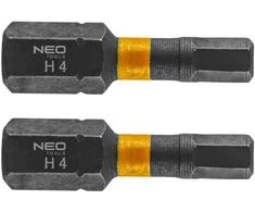 Bity HEX4 x 25 mm smūginiai antgaliai, 2 vnt.