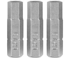 Bity Šešiakampiai antgaliai H6 x 25 mm, 3 vnt.