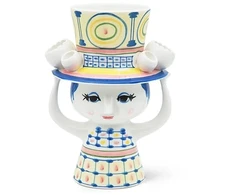Bjørn Wiinblad ​ - Moteriška vaza - H20,5 cm - Mėlyna