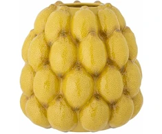 Bloomingvillecreative Collection „Creative Collection“ – „Limone“ vaza, aukštis 22 cm – geltona akmens masės dirbiniai