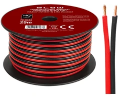 Blow Garsiakalbio kabelis 2x4.00mm juodas-raudonas 25m