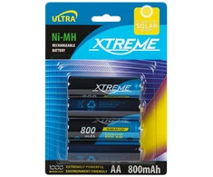 82-606# Įkraunamos baterijos r6 ni-mh aa 800mah xtreme saulės lempoms 4 vnt.