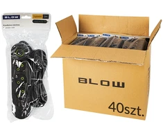 Blow 98-503# Przedłużacz sieciowy ps-320 3-gniazda 3xusb 2m juoda 3x1mm opakowanie