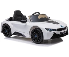 Lean Cars Baltas elektrinis automobilis vaikams BMW i8 Coupe