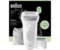 Braun - Silk·épil 7, epiliatorius drėgnam ir sausam skutimui, ilgai išliekanti lygi oda, 7-041 - sidabrinė/pilka