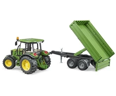 Bruder - John Deere 5115 M su savivarte priekaba (02108)