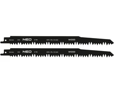 Brzeszczot Pjūklo ašmenys, HCS, 240 x 19 x 1,5 mm, 5TPI, 2 vnt. rinkinys
