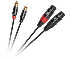 Cabletech XLR - 2RCA jungiamasis kabelis 1m