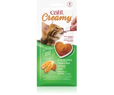 Catit Creamy - aukščiausios kokybės skanėstas katėms - vištiena ir ėriena, 4 x 10 g