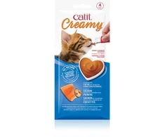 Catit - kreminis aukščiausios kokybės skanėstas katėms - lašiša su krevetėmis - 4 x 10 g