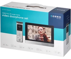 Orno CERES Full HD, vienos šeimos vaizdo domofono komplektas, 4 laidų, 8 colių lietimui jautrus ekranas, Full HD, šifravimas