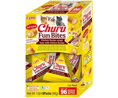 INABA Churu Fun Bites vištienos, tuno ir sūrio skanėstai katėms - 8 x 12 g