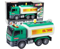 Lean Toys Žalias žaislinis sunkvežimis su vandens funkcija ir šviesomis